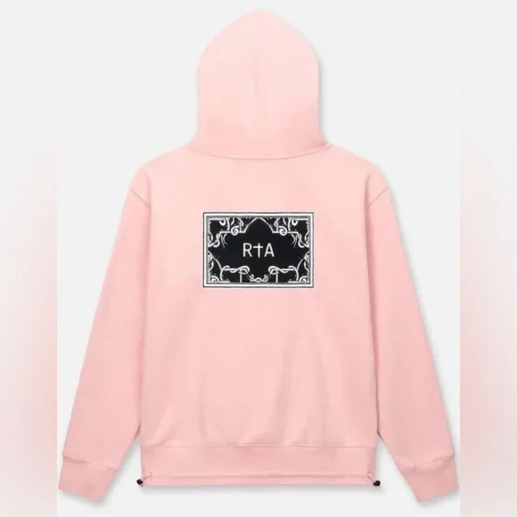 RtA Heavyweight Hoodie Blush Pink/Salmon color  New - Picture 7 of 8
